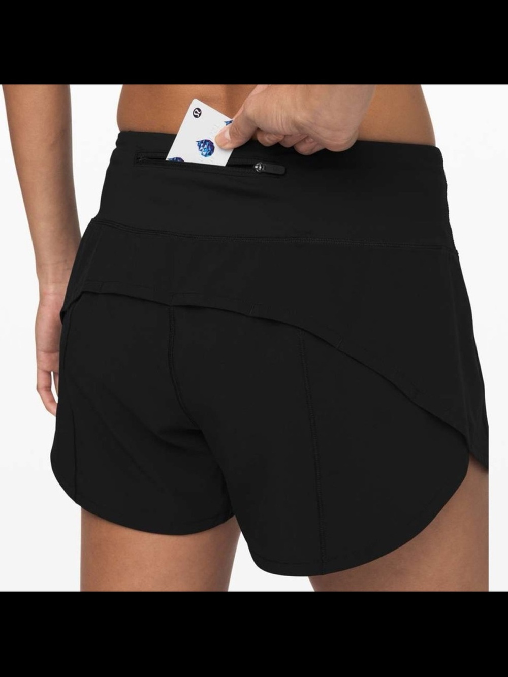 Lululemon Speed Up Short Mid Rise 4” Black - Picture 2 of 7
